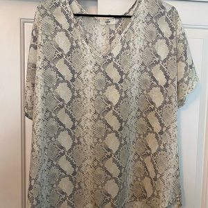 Snake skin top